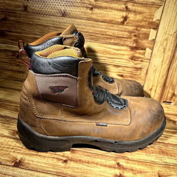 Red Wing Steel Toe Boots ASTM F 2413-05 Men’s Size 14 Brown Lace Up - Picture 3 of 6